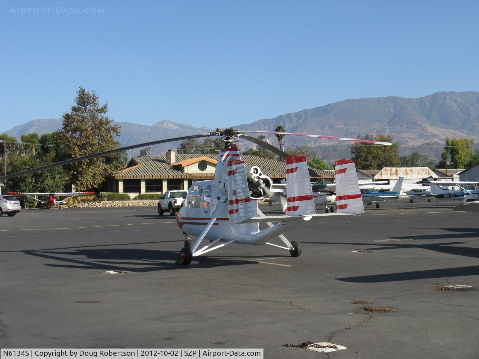 N6134S, 1965 Air & Space America Inc 18A C/N 18-41, 1965 Air & Space Mfg., Inc. 18A jump start autogyro, Lycoming O&VO-360 180 Hp
