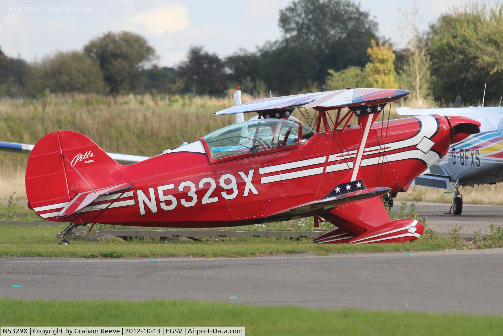 N5329X, Aerotek Pitts S-2B Special C/N 5056, Parked at Old Buckenham.