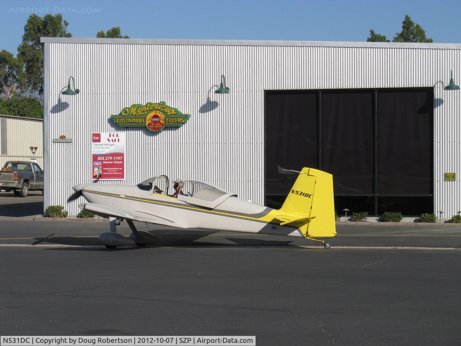 N531DC, 2007 Vans RV-7 C/N 72814, 2007 Simmons VAN's RV-7, Mattituck (Lycoming) TMX-360 180 Hp, taxi