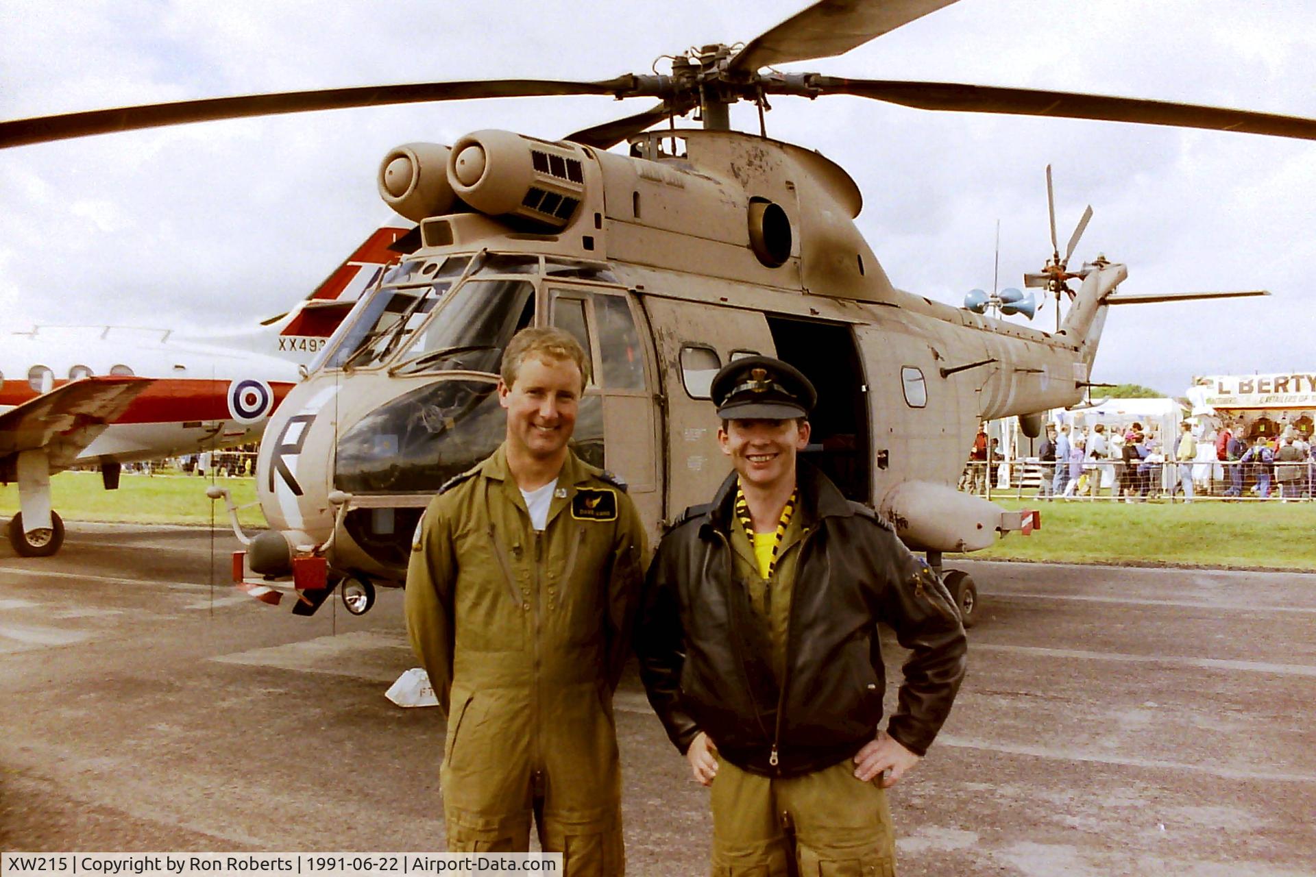 XW215, 1971 Westland Puma HC.1 C/N 1125, Taken at Woodford Airshow 22/6/91