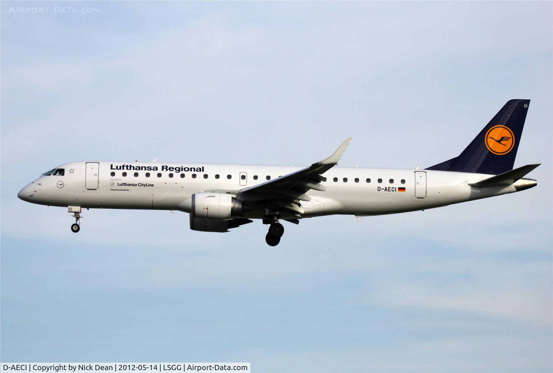 D-AECI, 2010 Embraer 190LR (ERJ-190-100LR) C/N 19000381, LSGG/GVA EBACE 2012