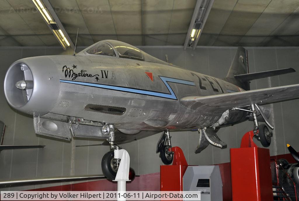 289, Dassault MD-454 Mystere IVA C/N 105, at Le Bourget