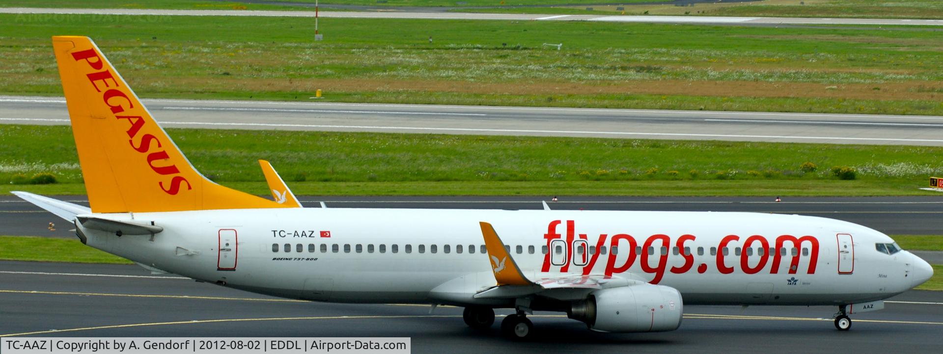 TC-AAZ, 2010 Boeing 737-82R C/N 40875, Pegasus Airlines, is seen here taxiing at Düsseldorf Int´l (EDDL)