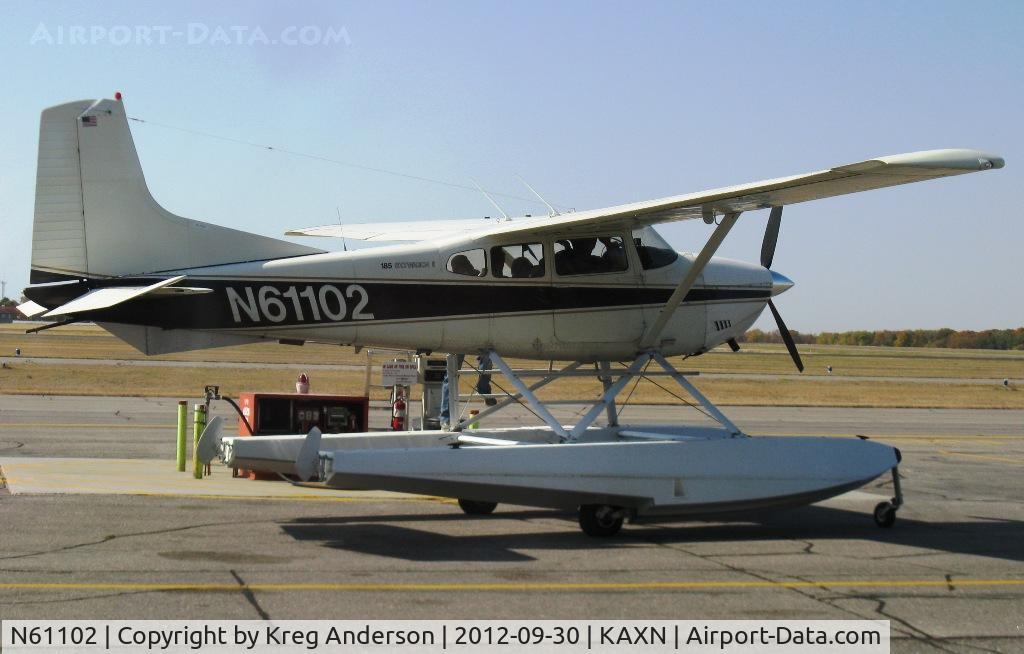 N61102, 1980 Cessna A185F Skywagon 185 C/N 18504108, Cessna A185F Skywagon at the fuel pumps.