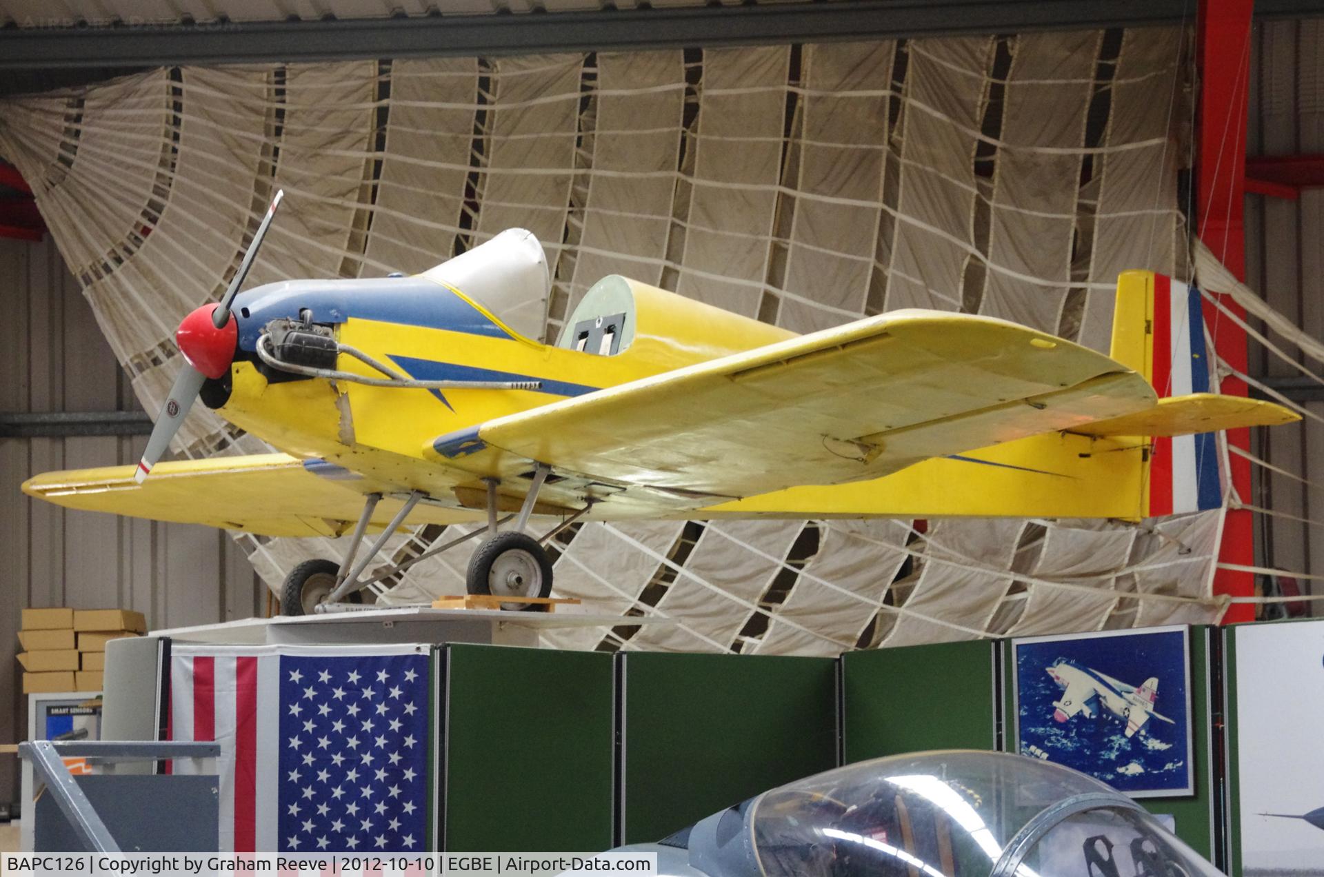 BAPC126, Druine D.31 Turbulent C/N BAPC.126, Preserved at the Midland Air Museum.