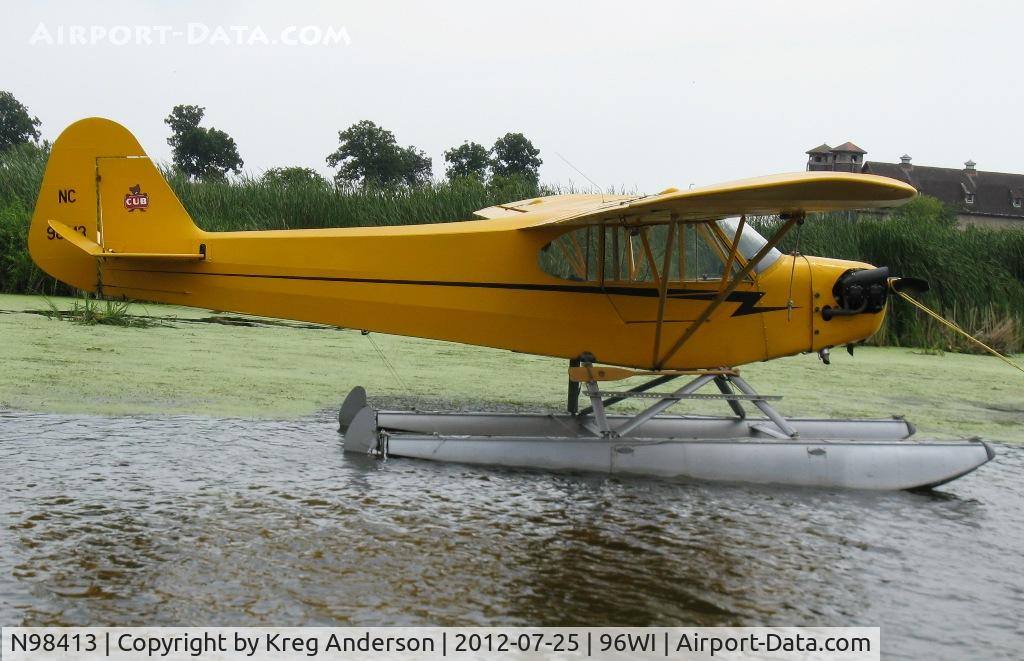 N98413, 1946 Piper J3C-65 Cub Cub C/N 18603, EAA AirVenture 2012 Seaplane Base