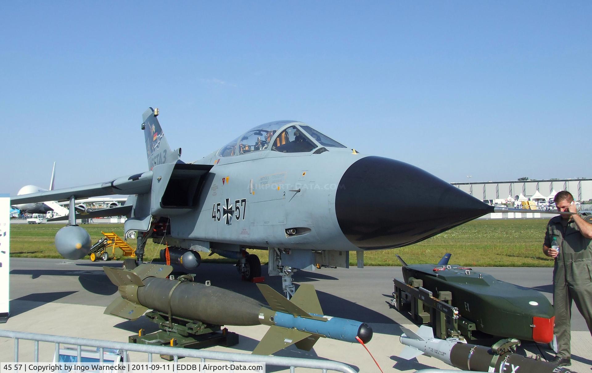 45 57, 1987 Panavia Tornado IDS C/N 648/GS205/4257, Panavia Tornado IDS of the Luftwaffe (German air force) at the ILA 2012, Berlin