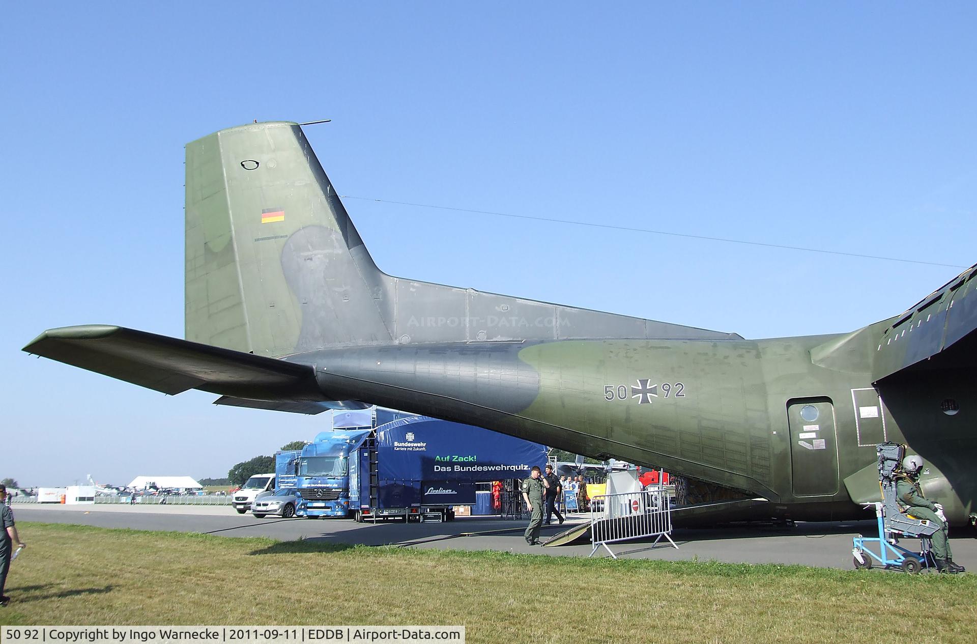 50 92, Transall C-160D C/N D129, Transall C-160D of the Luftwaffe (German air force) at the ILA 2012, Berlin