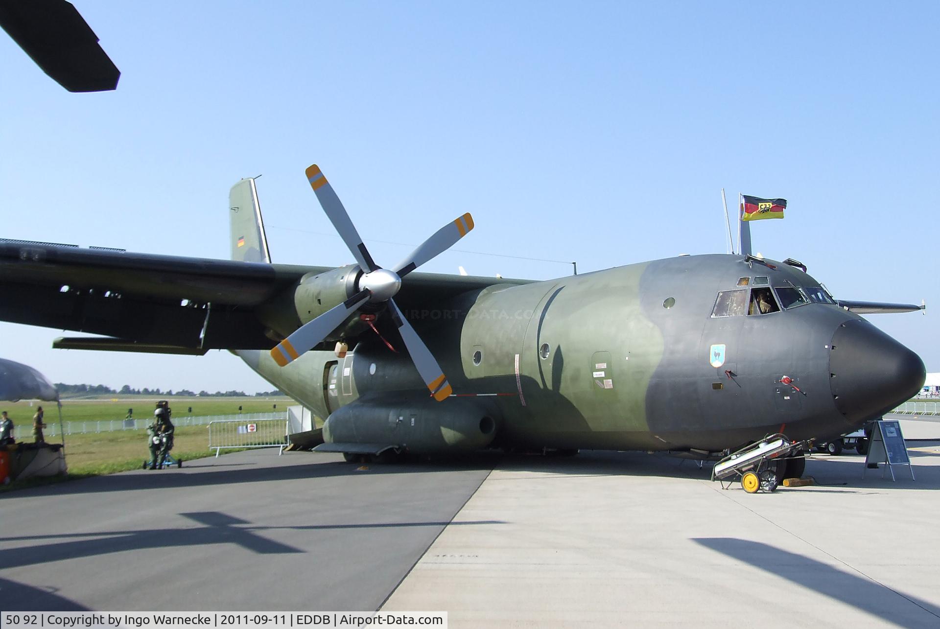 50 92, Transall C-160D C/N D129, Transall C-160D of the Luftwaffe (German air force) at the ILA 2012, Berlin
