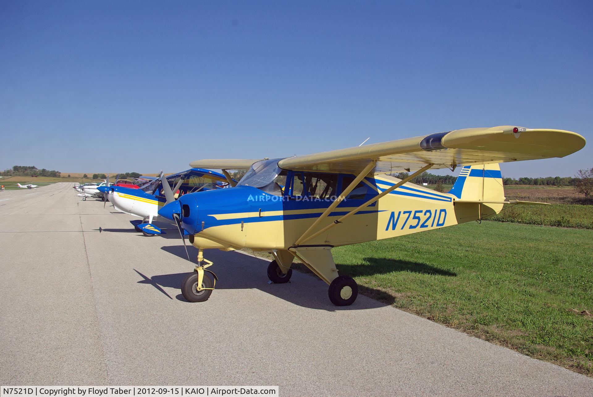 N7521D, 1957 Piper PA-22-150 C/N 22-5249, Fly Iowa 2012 Attendee