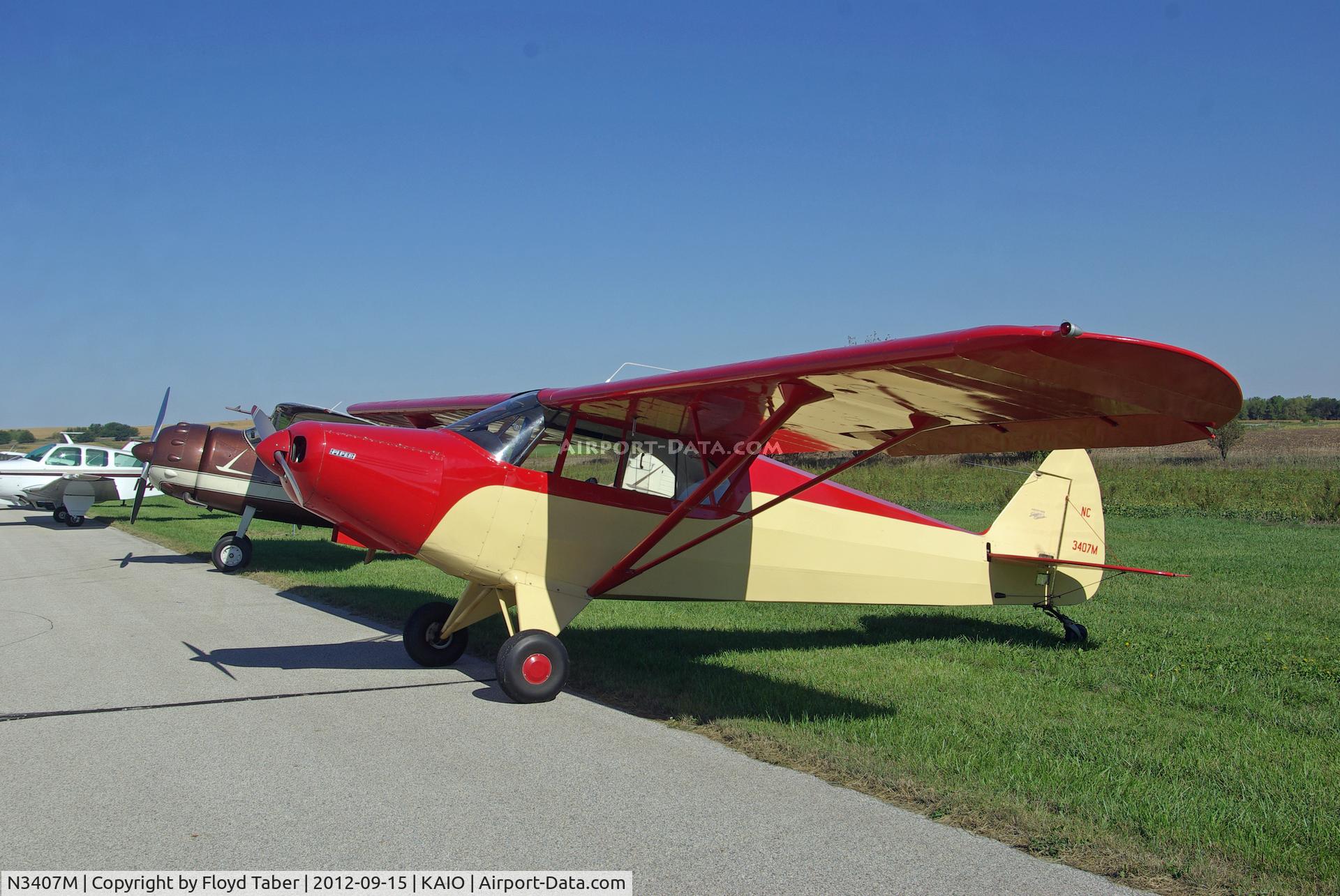N3407M, 1947 Piper PA-12 Super Cruiser C/N 12-2253, Fly Iowa 2012 Attendee