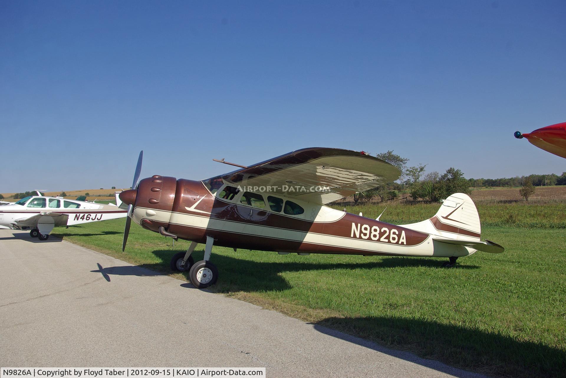 N9826A, 1950 Cessna 195 C/N 7505, Fly Iowa 2012 Attendee