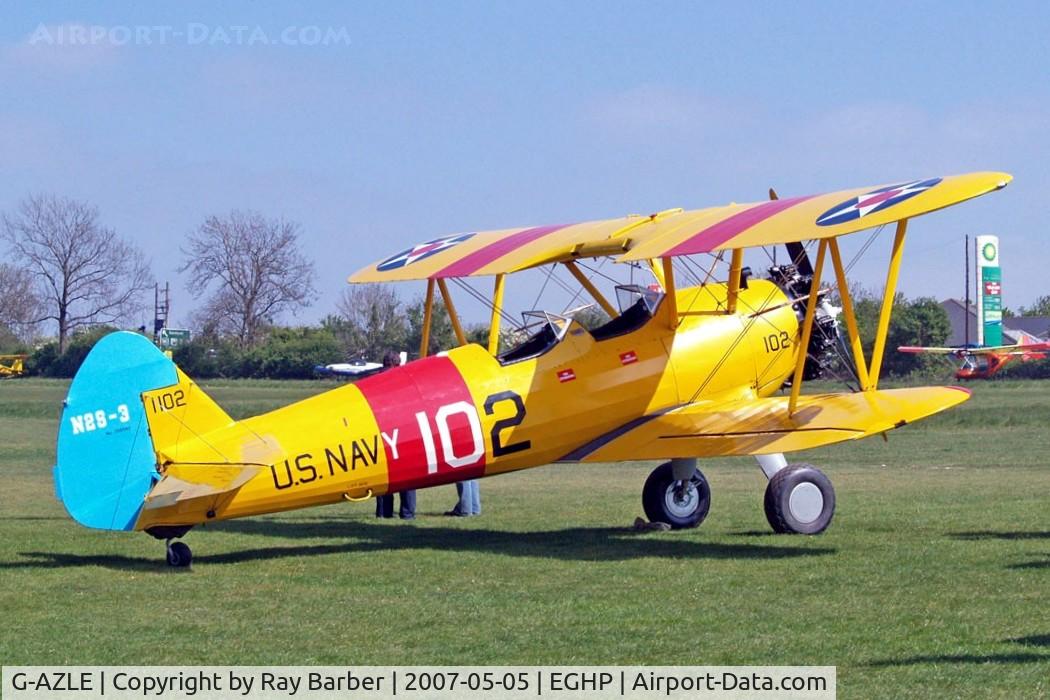 G-AZLE, 1940 Boeing E-75 C/N 75-8543, Boeing Stearman N2S-5 Kaydet [75-8543] Popham~G 05/05/2007