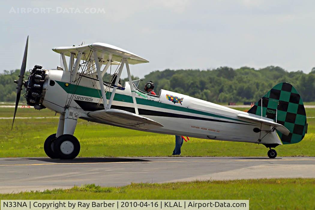 N33NA, 1941 Boeing A75N1(PT-17) C/N 75-2290, Boeing-Stearman PT-17 Kaydet [75-2290] Lakeland-Linder~N 16/04/2010