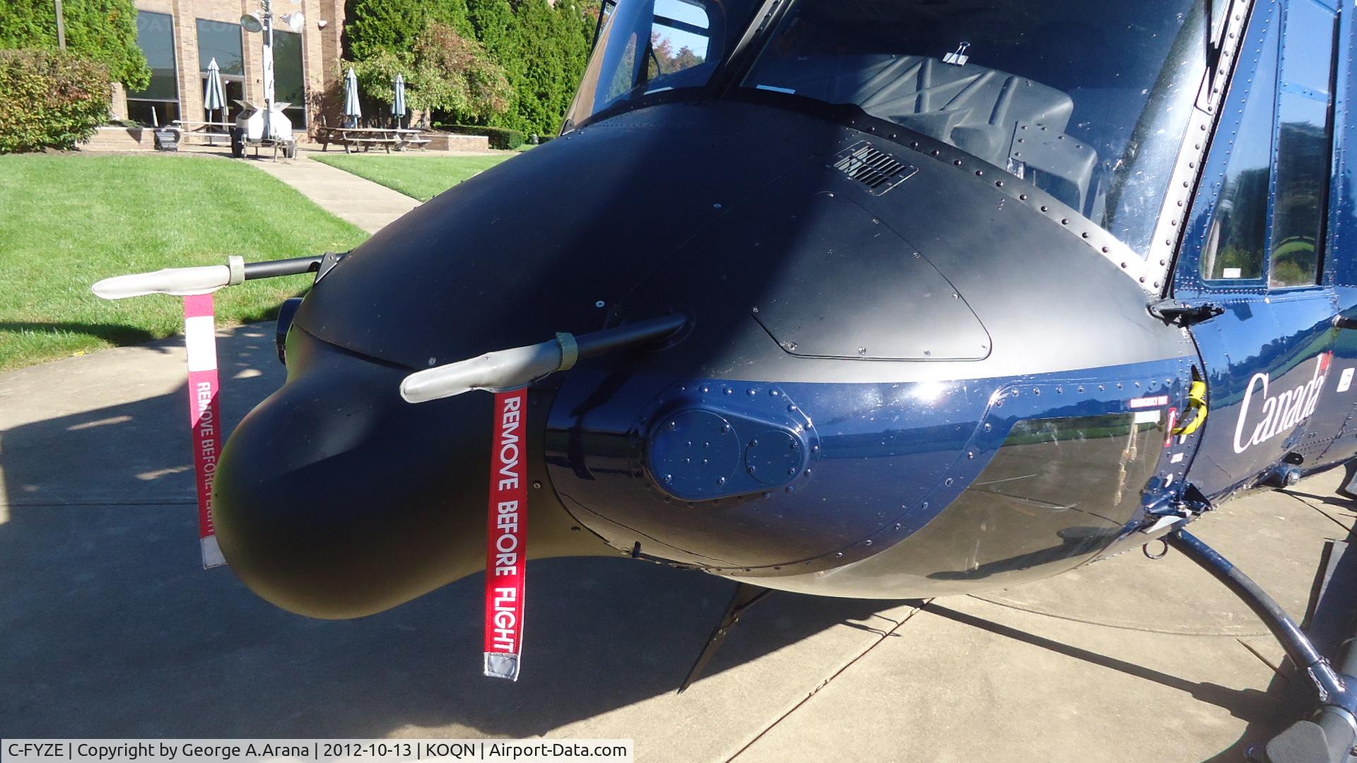 C-FYZE, 1996 Bell 412CF (CH-146) C/N 46402, Nose radar and pitot tubes