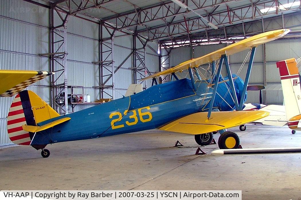 VH-AAP, 1943 Boeing PT-13D Kaydet (E75) C/N 75-5236, Boeing Stearman PT-13D Kaydet [75-5236] Camden~VH 25/03/2007
