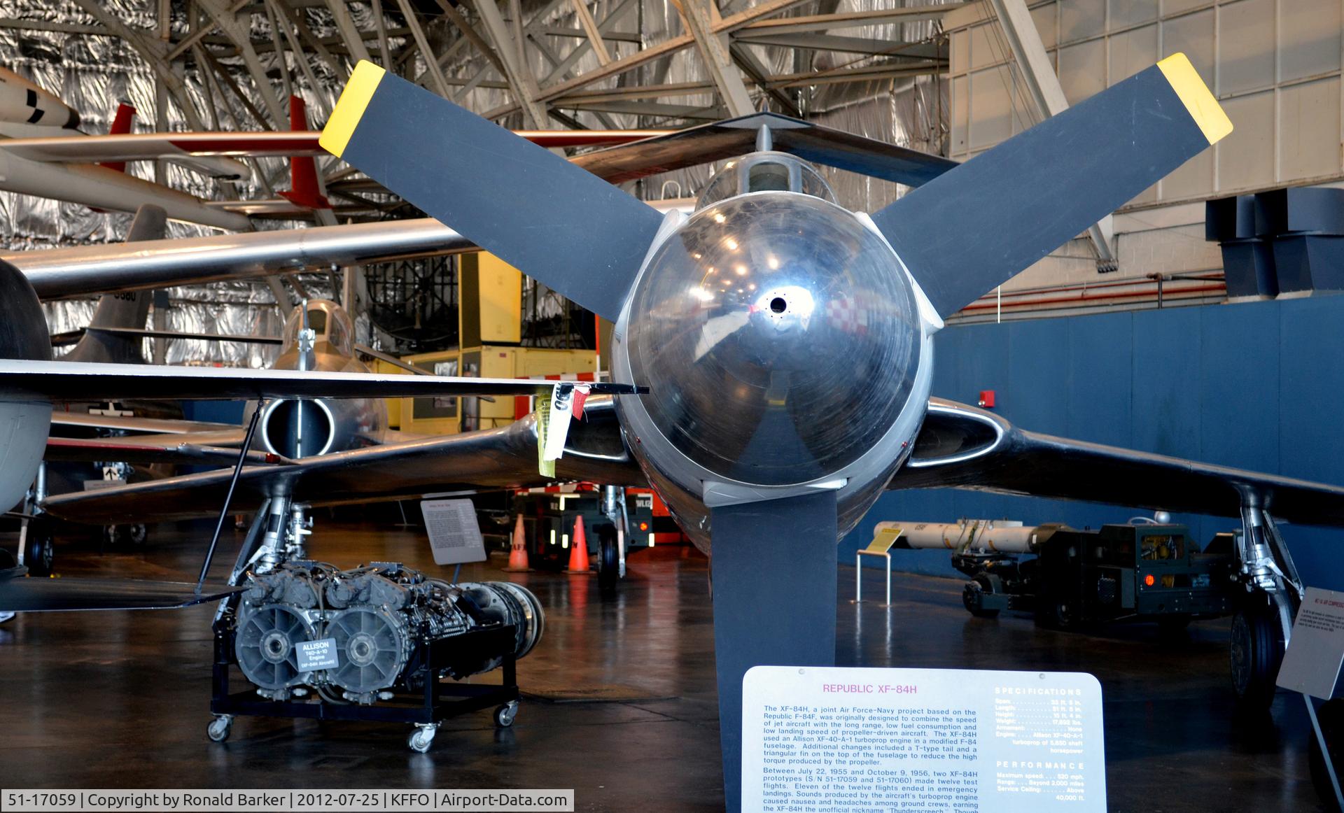 51-17059, 1955 Republic XF-84H Thunderstreak C/N 369, AF Museum