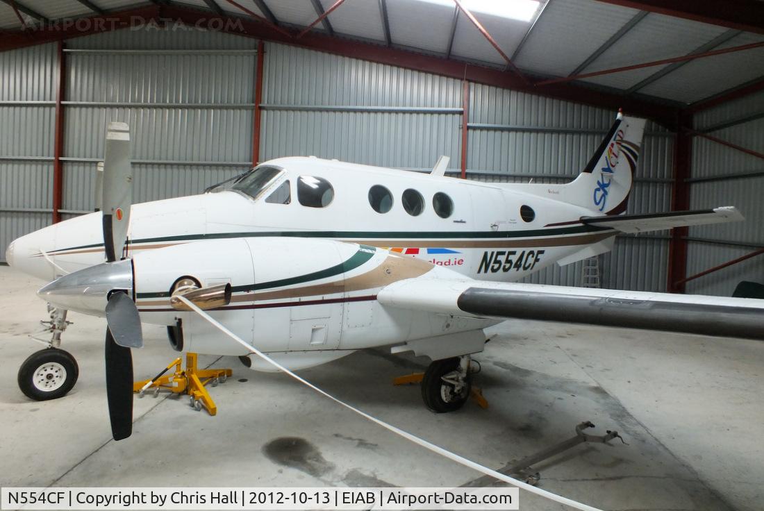 N554CF, 1973 Beech E-90 King Air C/N LW-66, at Abbeyshrule Airport, Ireland