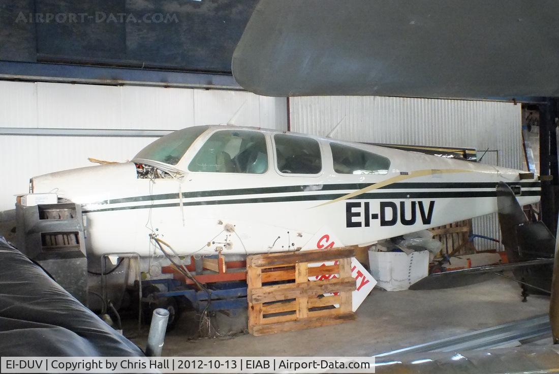 EI-DUV, 1973 Beech 95-B55 Baron C/N TC-1618, stored in the rear of one of the hangars at Abbeyshrule Airport, Ireland