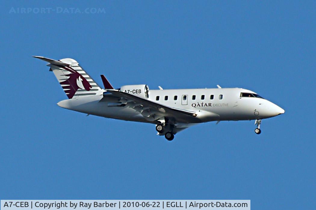 A7-CEB, 2008 Bombardier Challenger 605 (CL-600-2B16) C/N 5784, Canadair CL.605 Challenger [5784] Home~G 22/06/2010