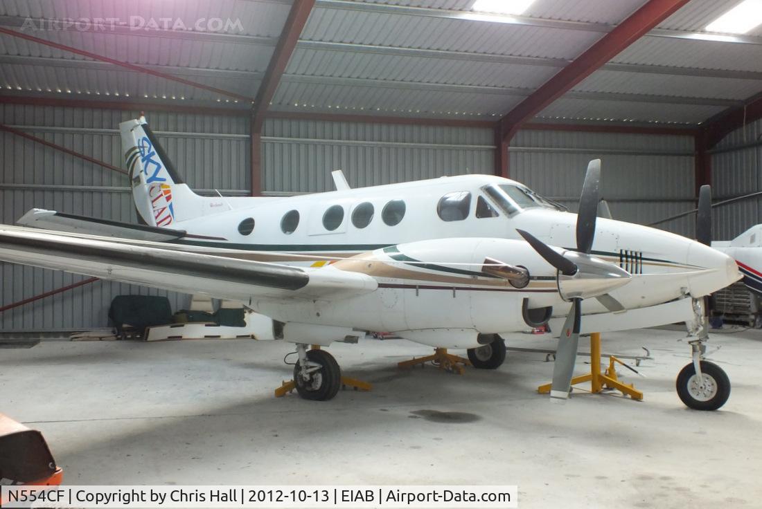 N554CF, 1973 Beech E-90 King Air C/N LW-66, at Abbeyshrule Airport, Ireland