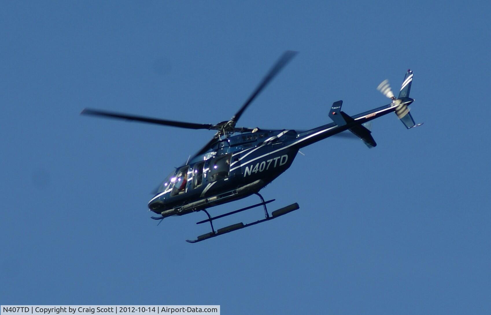 N407TD, 2007 Bell 407 C/N 53764, View of N407TD overflying the Staten Island ferry.