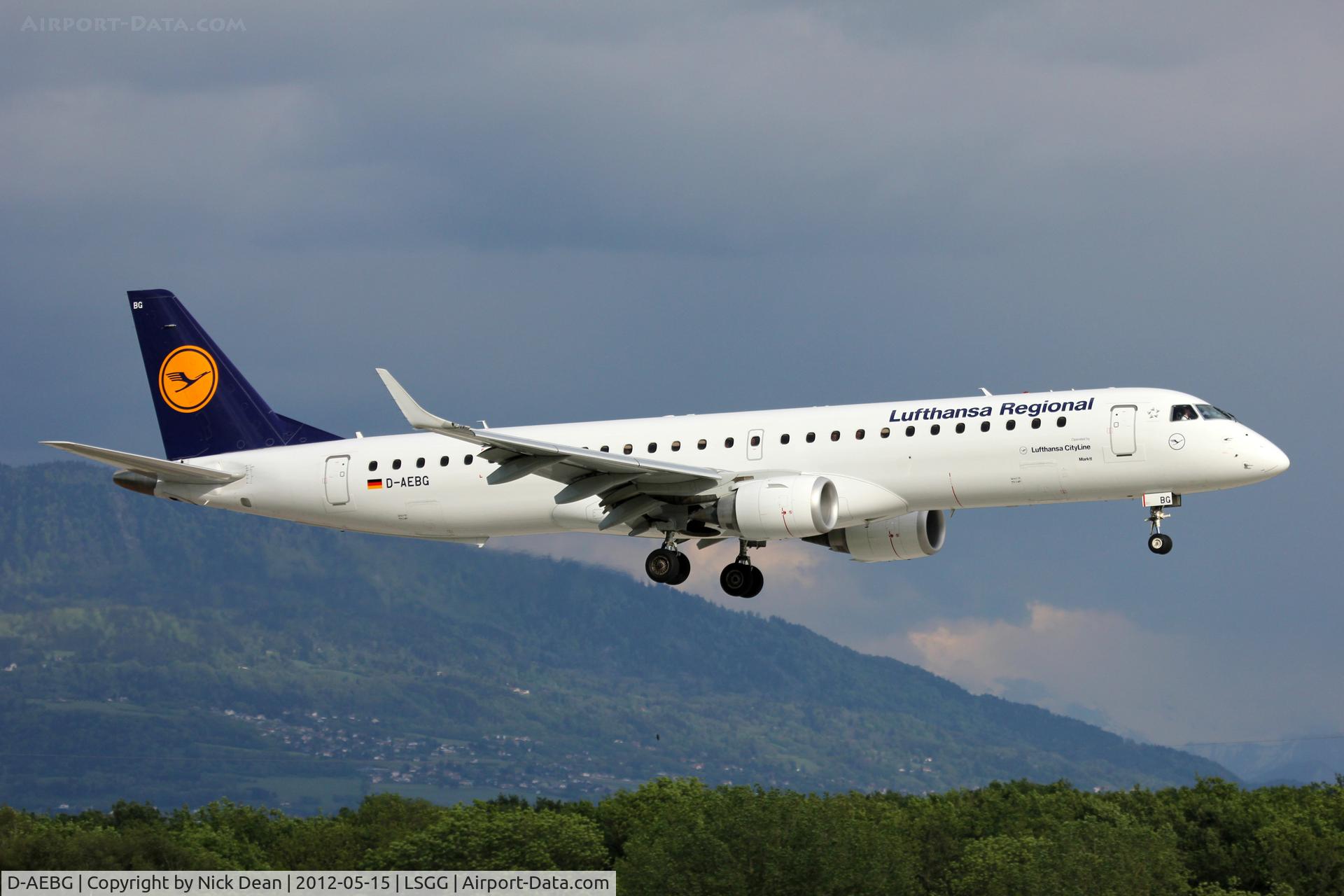 D-AEBG, 2011 Embraer 195LR (ERJ-190-200LR) C/N 19000423, LSGG/GVA EBACE 2012