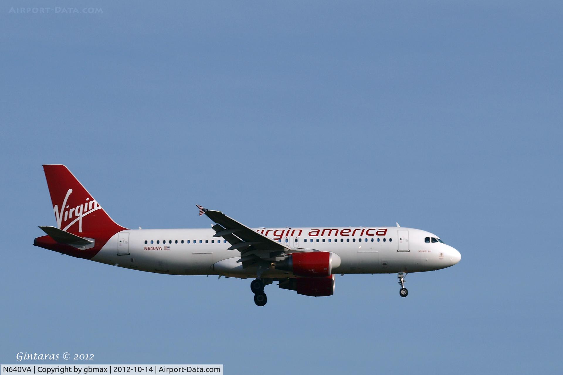 N640VA, 2007 Airbus A320-214 C/N 3349, Landing @ JFK