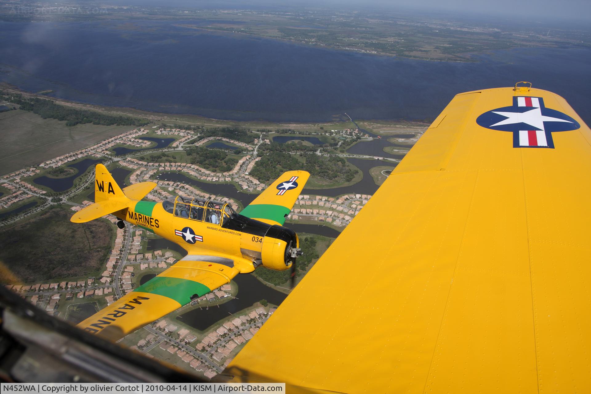 N452WA, 1945 North American SNJ-6 Texan C/N 121-43137, T-6 over Florida...