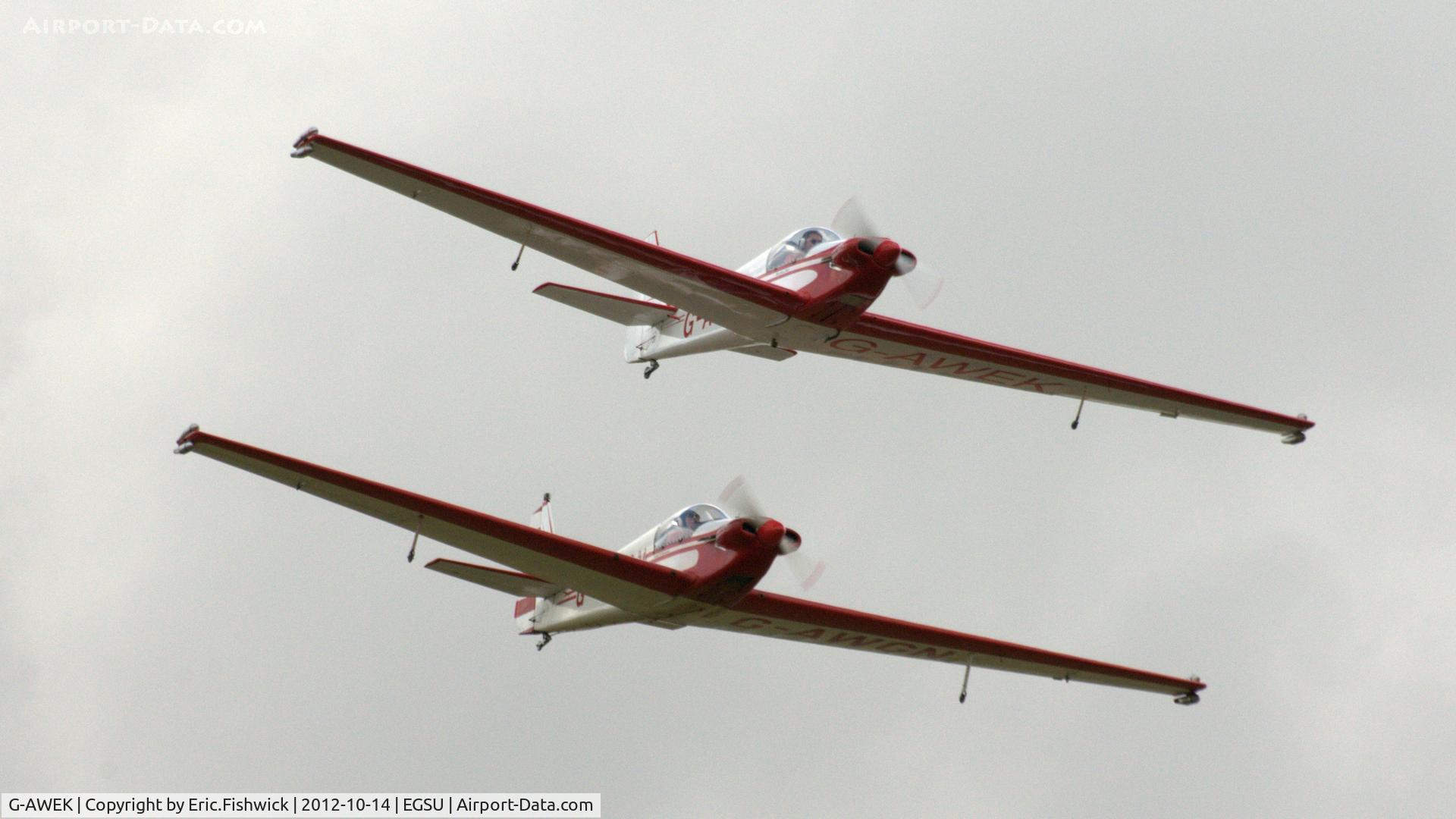 G-AWEK, 1968 Sportavia-Putzer Fournier RF-4D C/N 4071, e. Redhawks Display Team at IWM Duxford Autumn Air Show, October 2012.
