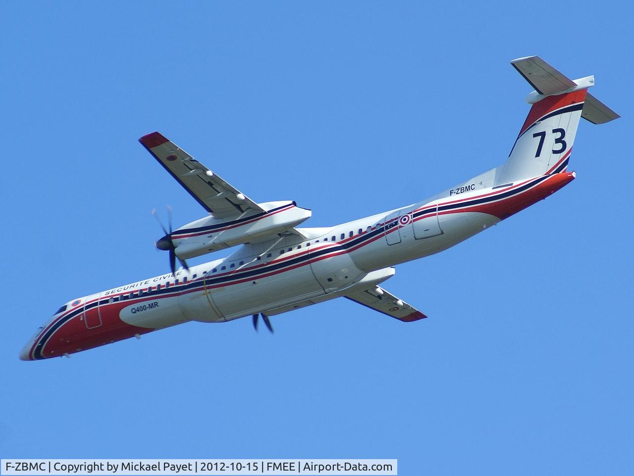 F-ZBMC, 2001 De Havilland Canada DHC-8-402Q-MR Dash 8 C/N 4040, Milan 73 passing over my home.
