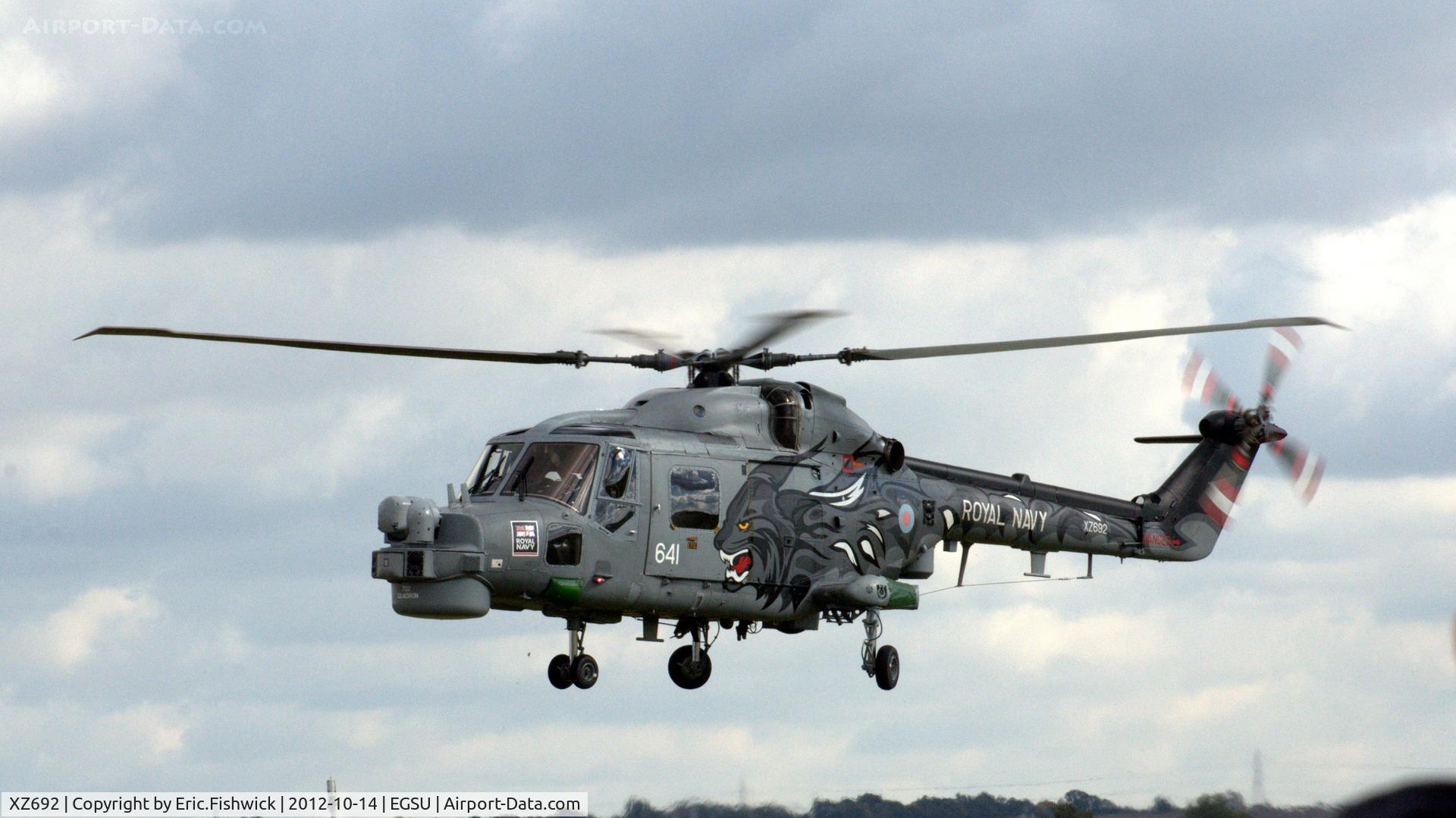 XZ692, 1979 Westland Lynx HMA.8SRU C/N 121, 41. XZ692 at IWM Duxford Autumn Air Show, October 2012.