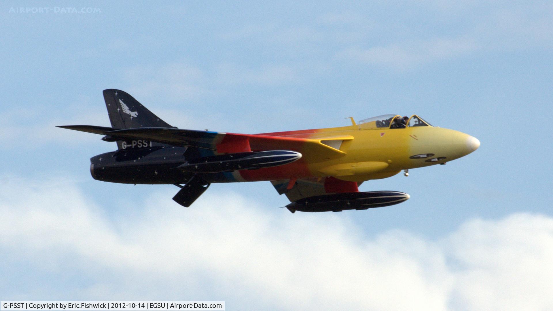 G-PSST, 1959 Hawker Hunter F.58A C/N HABL-003115, 45. 'Miss Demeanour'at IWM Duxford Autumn Air Show, October 2012.