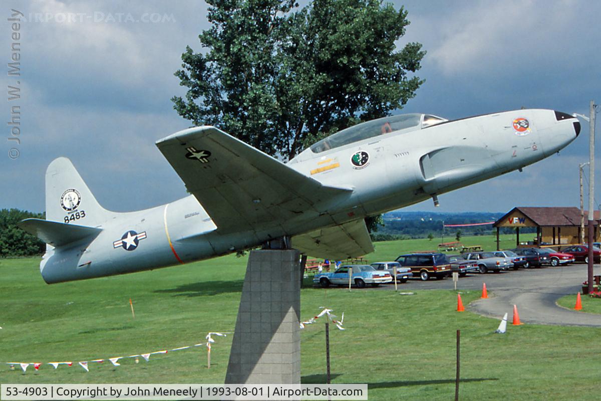 53-4903, 1953 Lockheed T-33A Shooting Star C/N 580-8242, Aug. 1993 - VFW Post 8483, Madison, WI