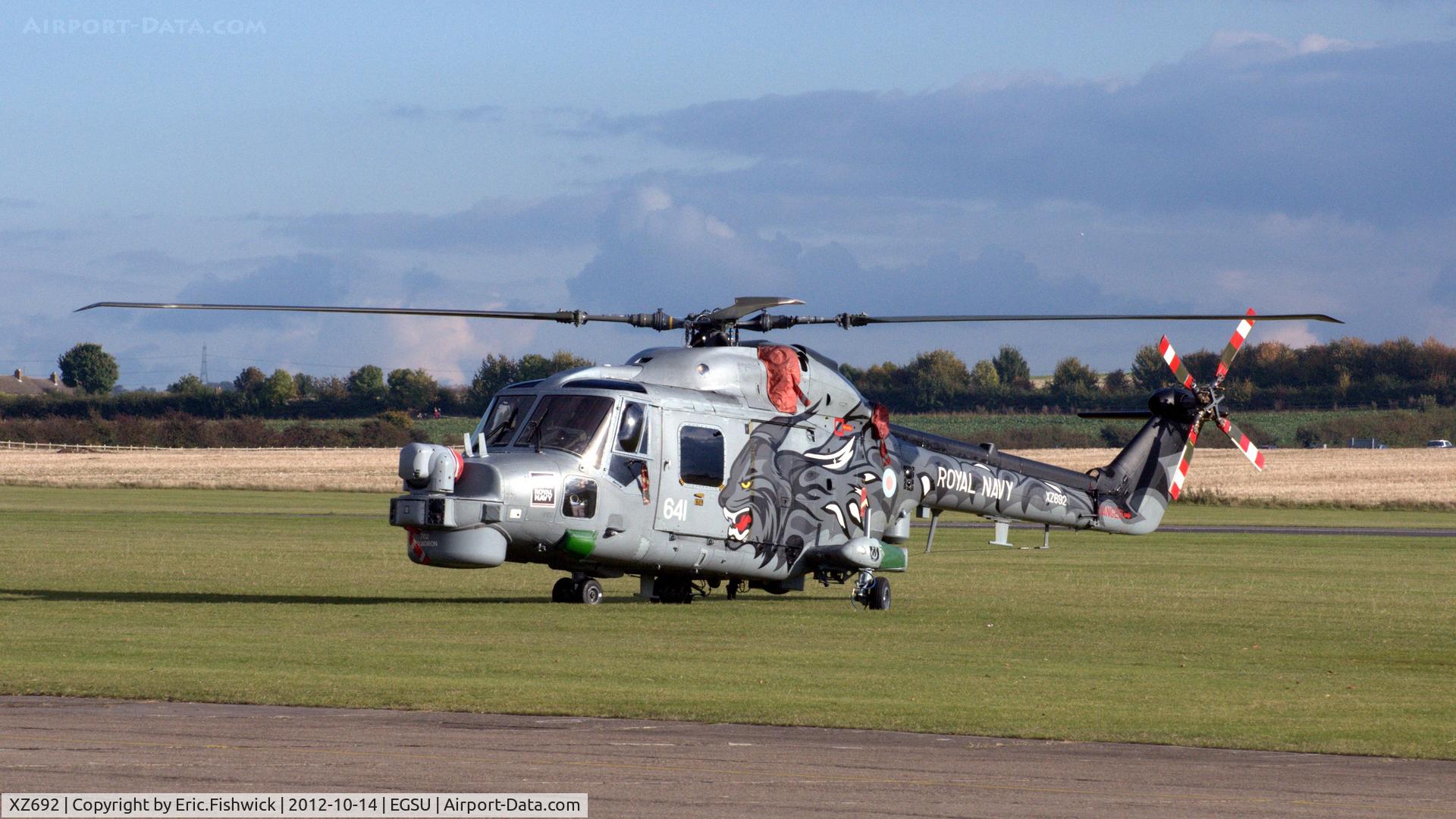 XZ692, 1979 Westland Lynx HMA.8SRU C/N 121, 1. XZ692 at IWM Duxford Autumn Air Show, October 2012.