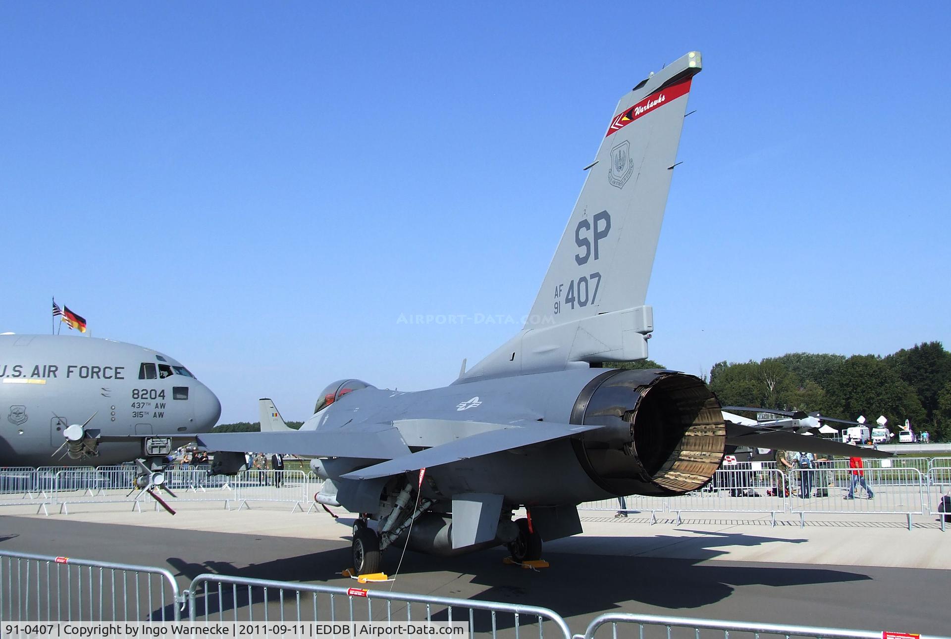 91-0407, 1991 General Dynamics F-16CM Fighting Falcon C/N CC-105, General Dynamics F-16C Fighting Falcon of the USAF at the ILA 2012, Berlin