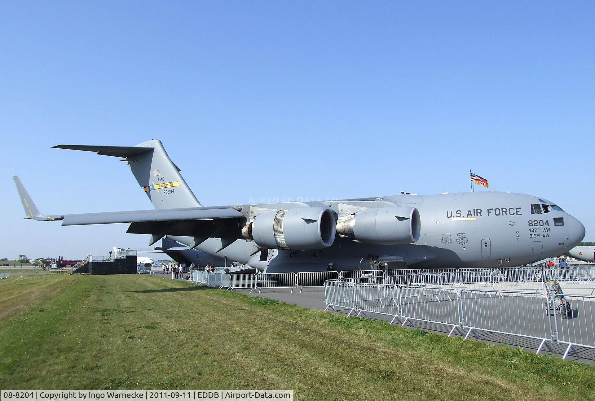08-8204, 2008 Boeing C-17A Globemaster III C/N P-204, McDonnell Douglas (Boeing) C-17A Globemaster III of the USAF at the ILA 2012, Berlin