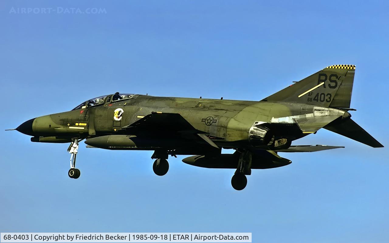 68-0403, 1968 McDonnell Douglas F-4E Phantom II C/N 3503, on final at Ramstein AB