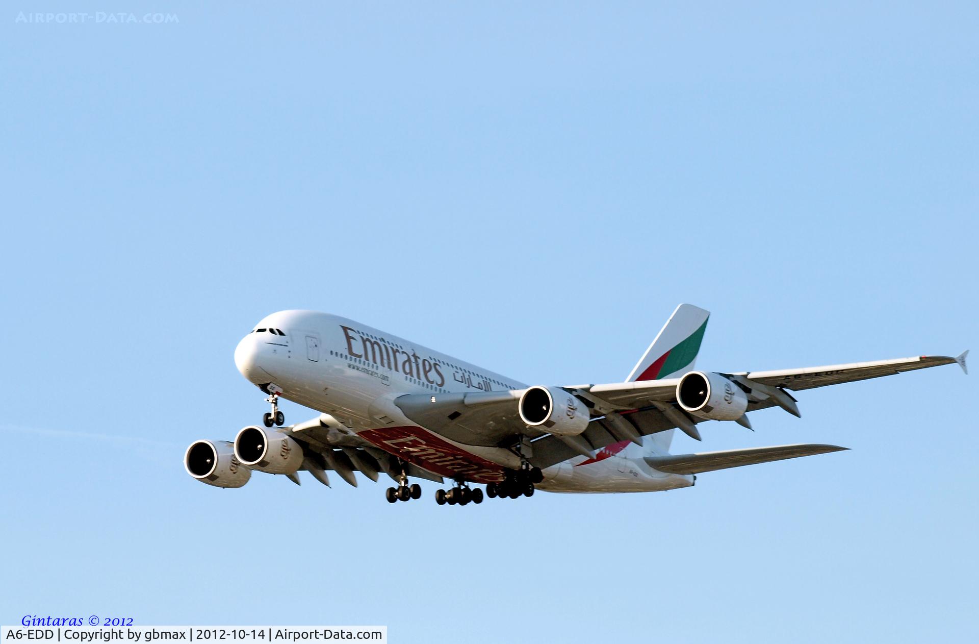 A6-EDD, 2008 Airbus A380-861 C/N 020, Landing @ JFK