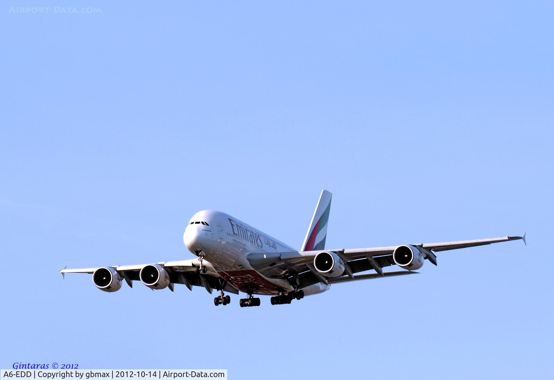 A6-EDD, 2008 Airbus A380-861 C/N 020, Landing @ JFK