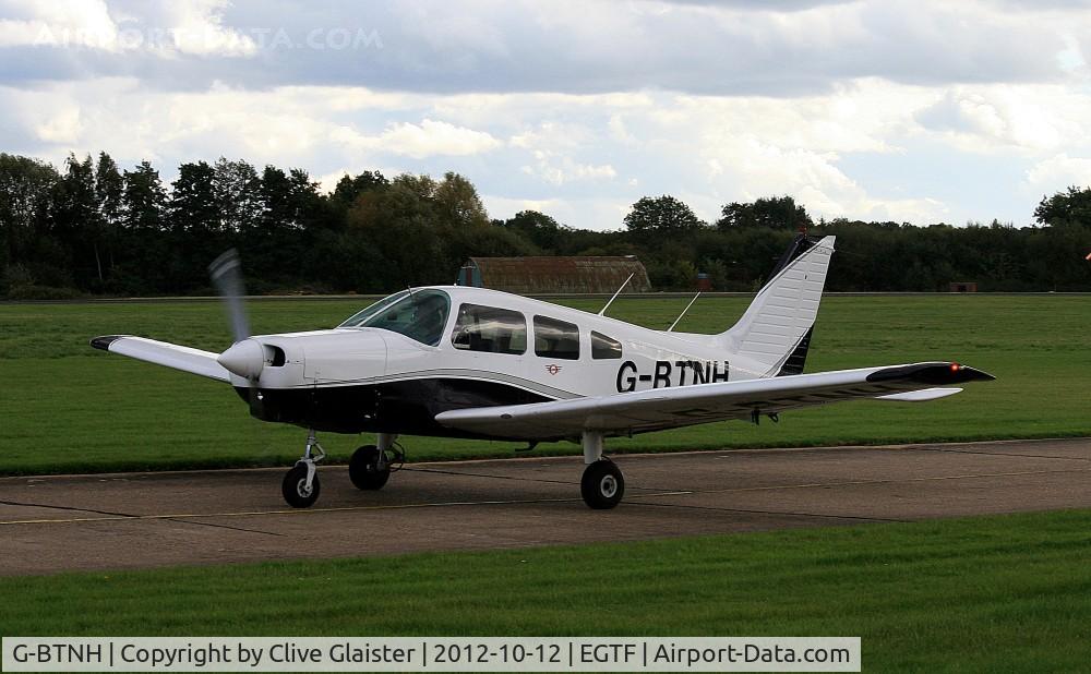 G-BTNH, 1982 Piper PA-28-161 Cherokee Warrior II C/N 28-8216202, Ex: N9577N > N253FT > G-BTNH > G-DENH > G-BTNH - Originally owned into private hands in May 1991 as G-BTNH and currently trading as, Falcon Flying Services July 2003 as G-BTNH.