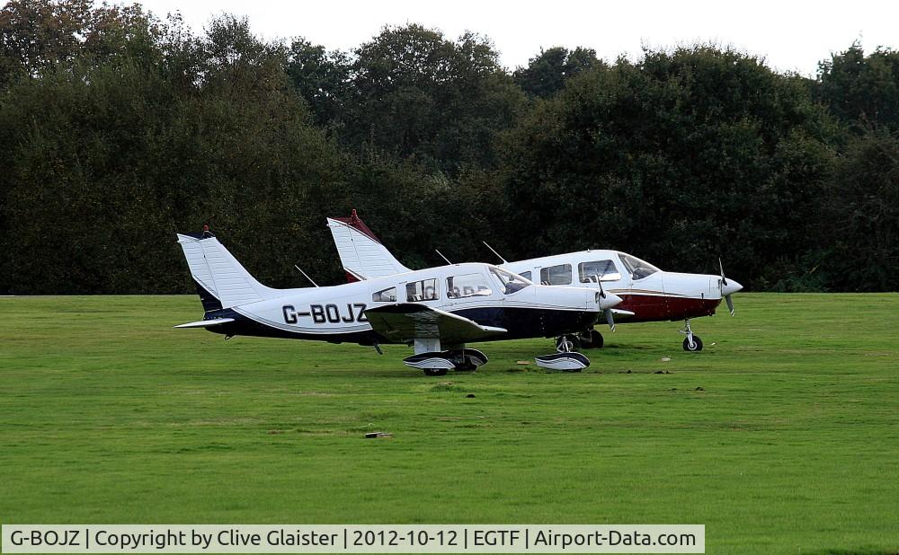 G-BOJZ, 1979 Piper PA-28-161 Cherokee Warrior II C/N 28-7916223, Ex: N2113J > G-BOJZ - Originally owned to, Southernair Ltd in March 1988 and currently trading as, Falcon Flying Services in September 2000.