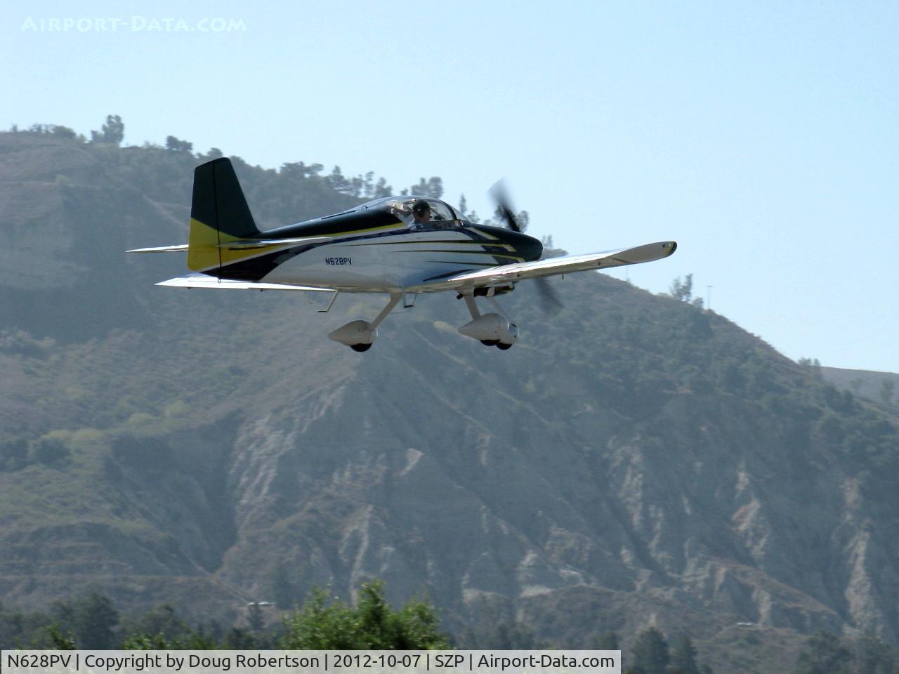 N628PV, 2000 Vans RV-6A C/N 24279, 2000 Rosales ROSALES SPECIAL VAN's RV-6A, Lycoming O-360-A1A 180 Hp, takeoff climb Rwy 22