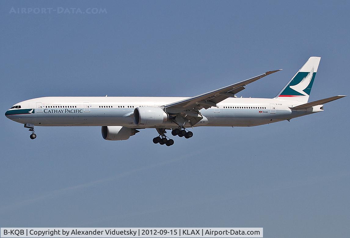 B-KQB, 2012 Boeing 777-367/ER C/N 39235, Landing at the LAX.