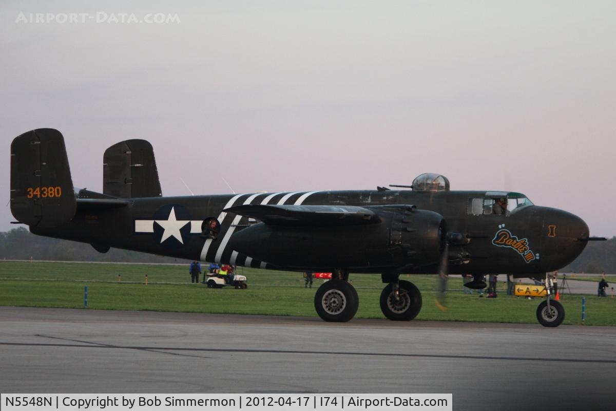 N5548N, 1943 North American B-25H Mitchell C/N 98-21107, Preparing to depart for Dayton during the B-25 Gathering and Doolittle Reunion.