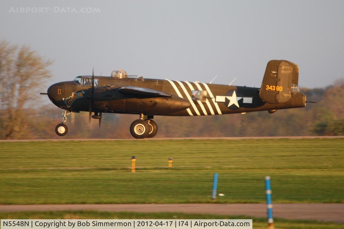 N5548N, 1943 North American B-25H Mitchell C/N 98-21107, Departing for Dayton during the B-25 Gathering and Doolittle Reunion.
