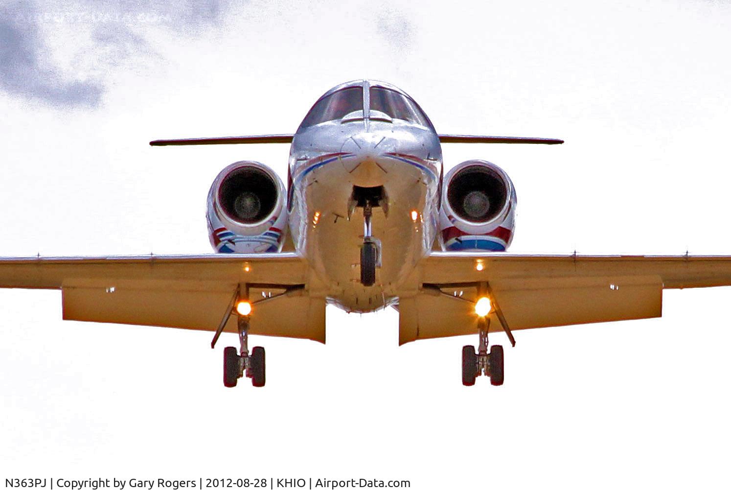 N363PJ, 1977 Gates Learjet 36A C/N 038, 1977 GATES LEAR JET 36A. Ldg Rwy 31. Premier Jets, Hillsboro, OR. 8-28-12