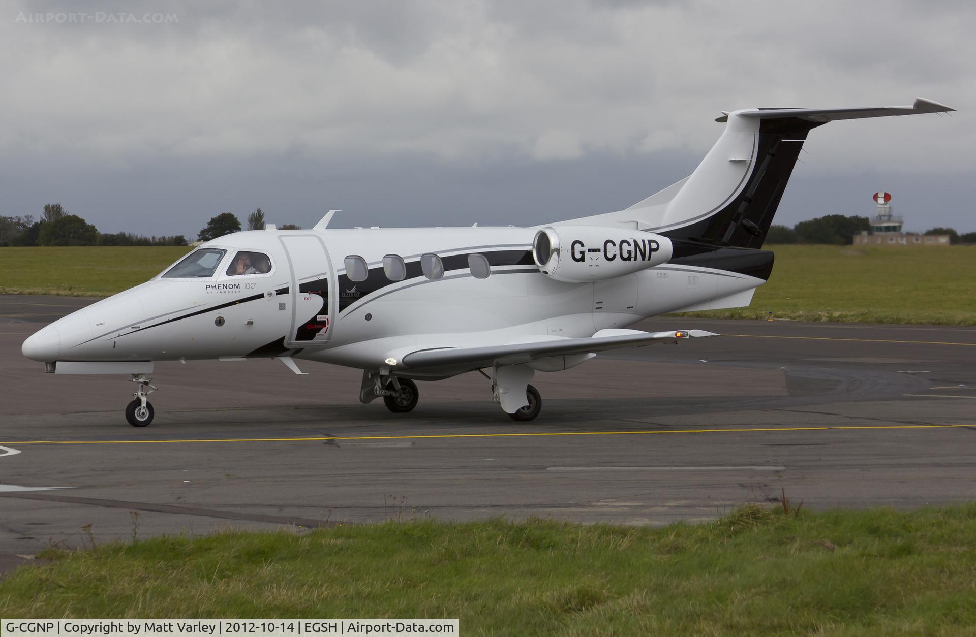 G-CGNP, 2010 Embraer EMB-500 Phenom 100 C/N 50000146, Arriving at SaxonAir.