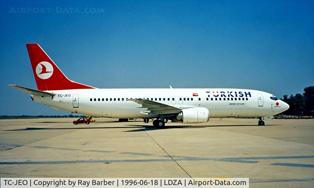TC-JEO, 1995 Boeing 737-4Q8 C/N 25377, Boeing 737-4Q8 [25377] (THY-Turkish Airlines) Zagreb~9A 18/06/1996