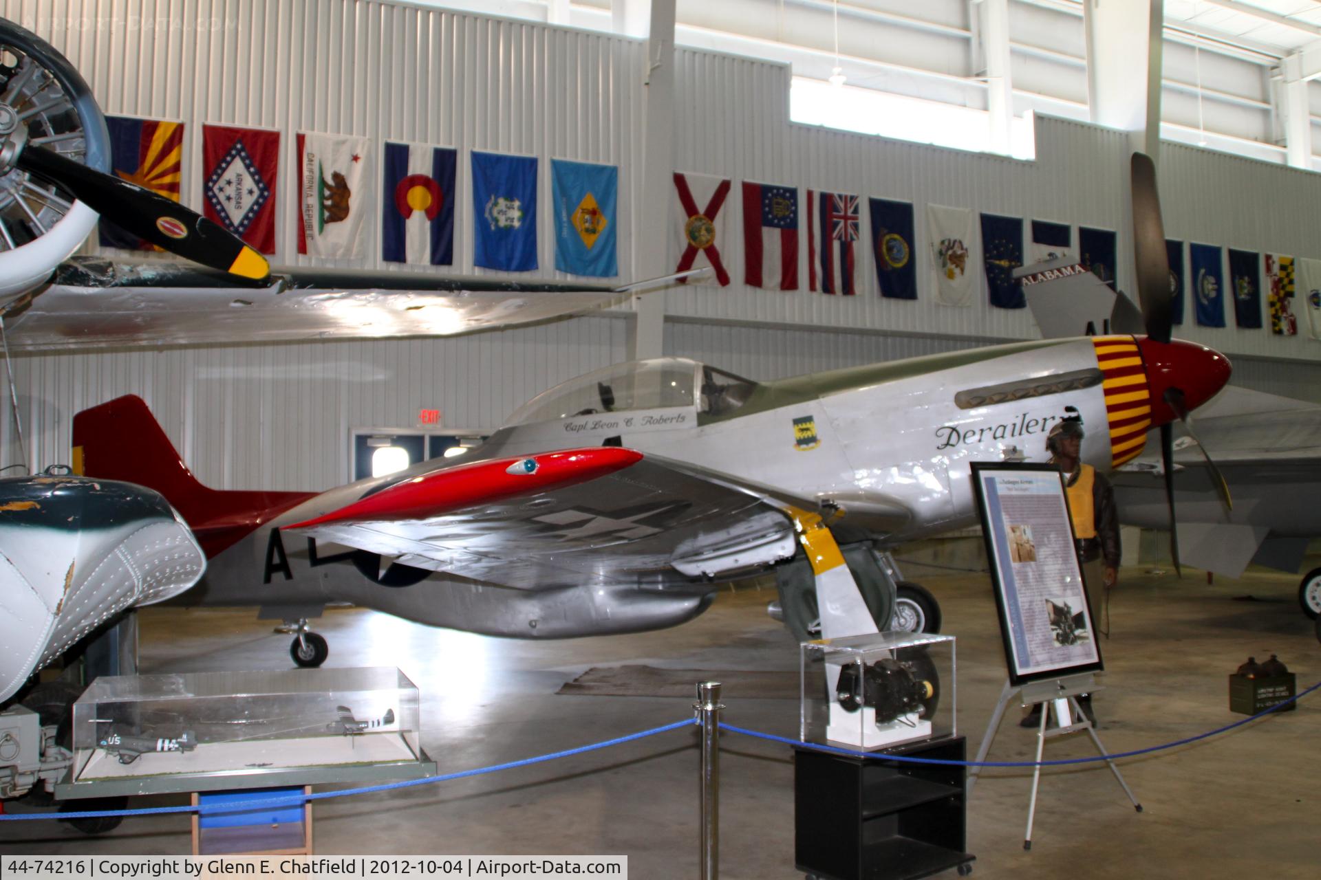 44-74216, 1944 North American P-51D-25-NA Mustang C/N 122-40756, Battleship Alabama Museum
